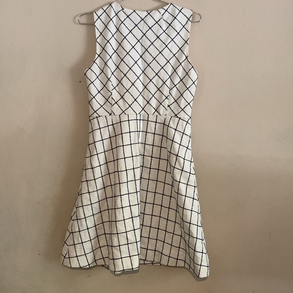 J.Crew A-line Plaid Dress White Size 8P - Picture 7 of 8